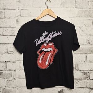 The Rolling Stones Black and Red Short Sleeve Tee